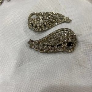 Art Deco Shoe Clips Rhinestone Buckles Vintage Jewelry